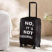 Not Yours  Luggage Cover Small - Black Pan Home