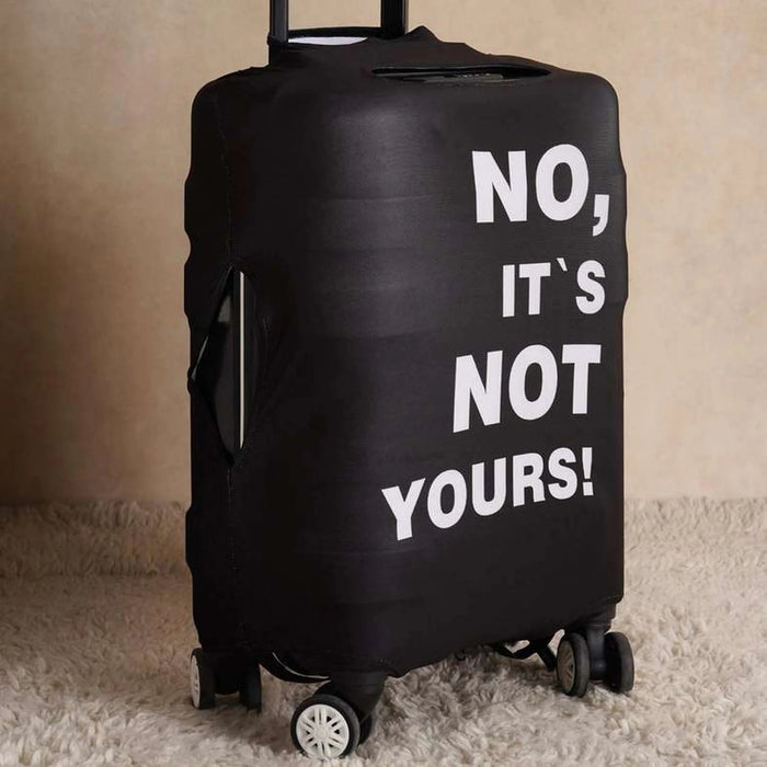 Not Yours  Luggage Cover Small - Black Pan Home