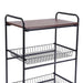Notica 3-Tier Kitchen Trolley With Board - Black Pan Home