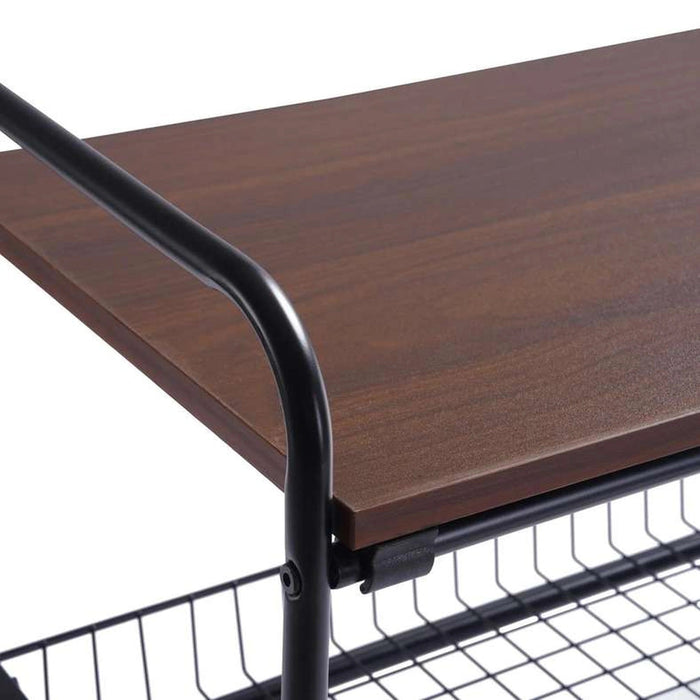 Notica 3-Tier Kitchen Trolley With Board - Black Pan Home