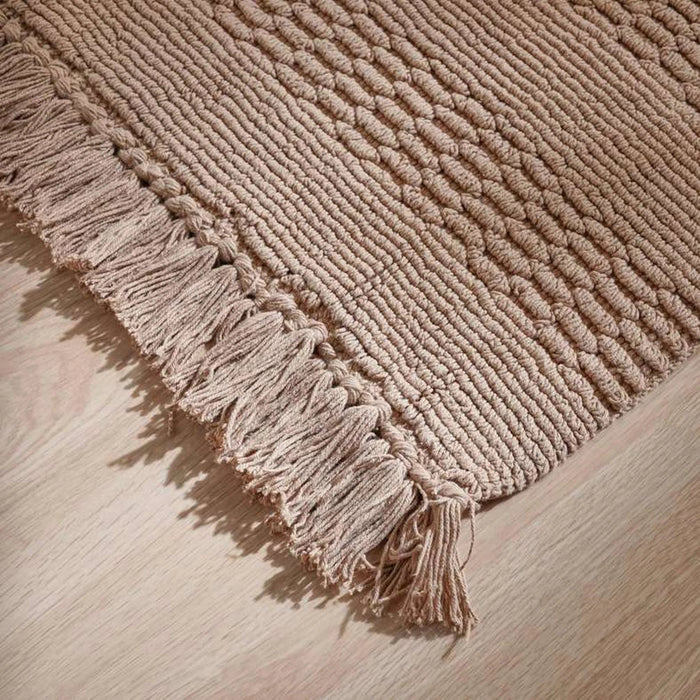 Nova Cotton Woven Dhurrie 60X90Cm - Beige Pan Home