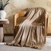 Nova Herringbone Cotton Blanket-150X200- Beige Pan Home