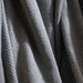 Nova Herringbone Cotton Blanket-220X240- Grey Pan Home