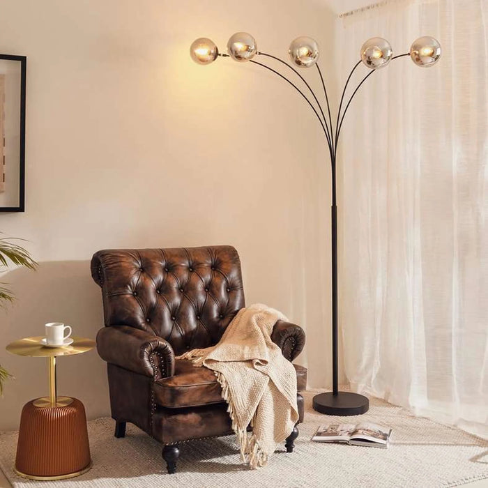 Novaglow 5-Lights E-14 Floor Lamp 160X80X200Cm - Smoke Grey