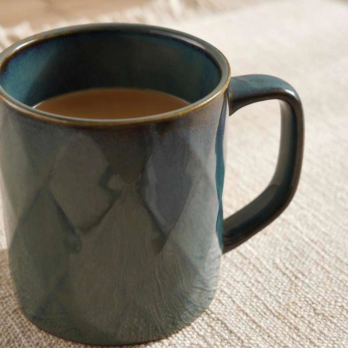 Novato Reactive Glaze Stoneware Mug 340Ml -Blue Pan Home