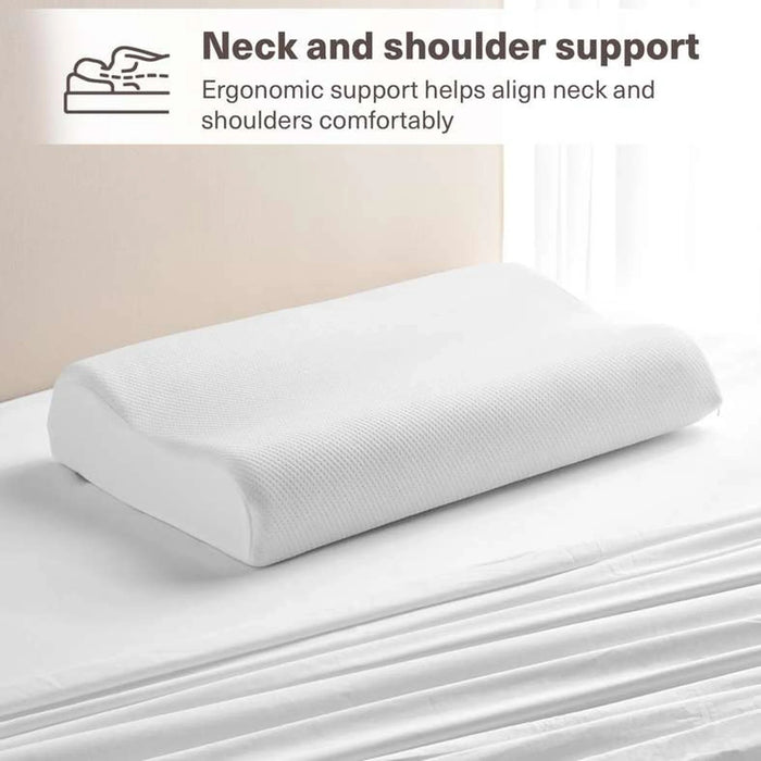 Novera Contour Memory Foam Pillow 40X60X11Cm - White
