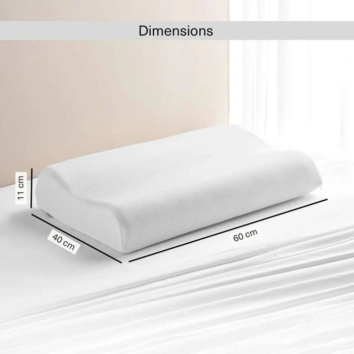 Novera Contour Memory Foam Pillow 40X60X11Cm - White