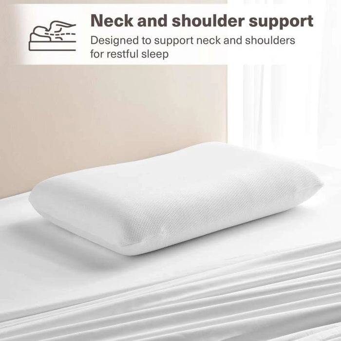 Novera Memory Foam Pillow 40X60X12Cm - White Pan Home