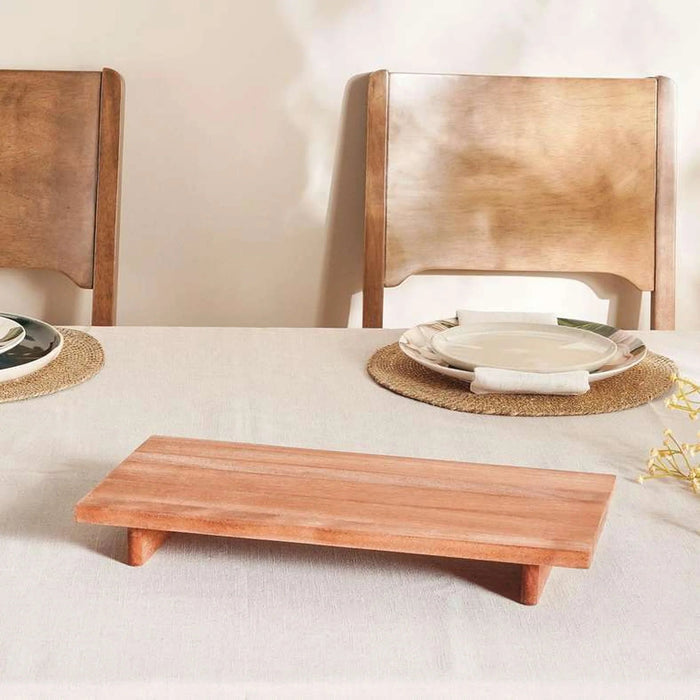 Novus Footed Wooden Serving Board 42X20X5Cm -Natural Pan Home