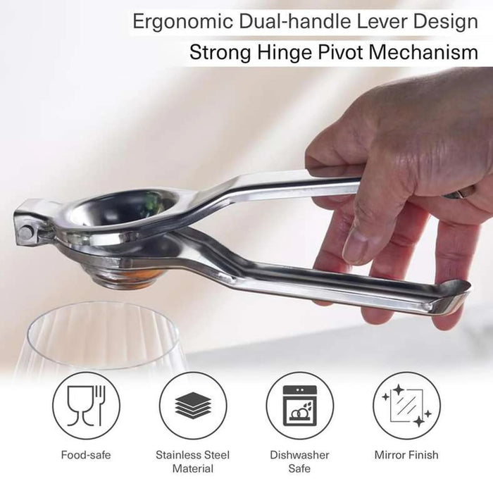 Noya Stainless Steel Lemon Squeezer 19.50Cm -Chrome