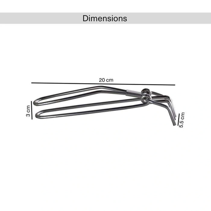 Noya Stainless Steel Wire Tong 20Cm -Chrome