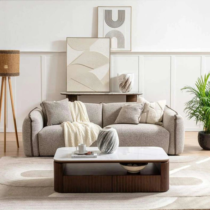 Nukro 3 Seater Sofa-Brown Pan Home