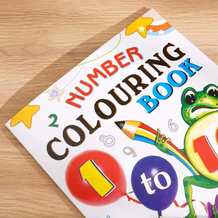 Numbers 16 Page Coloring Book -Multi