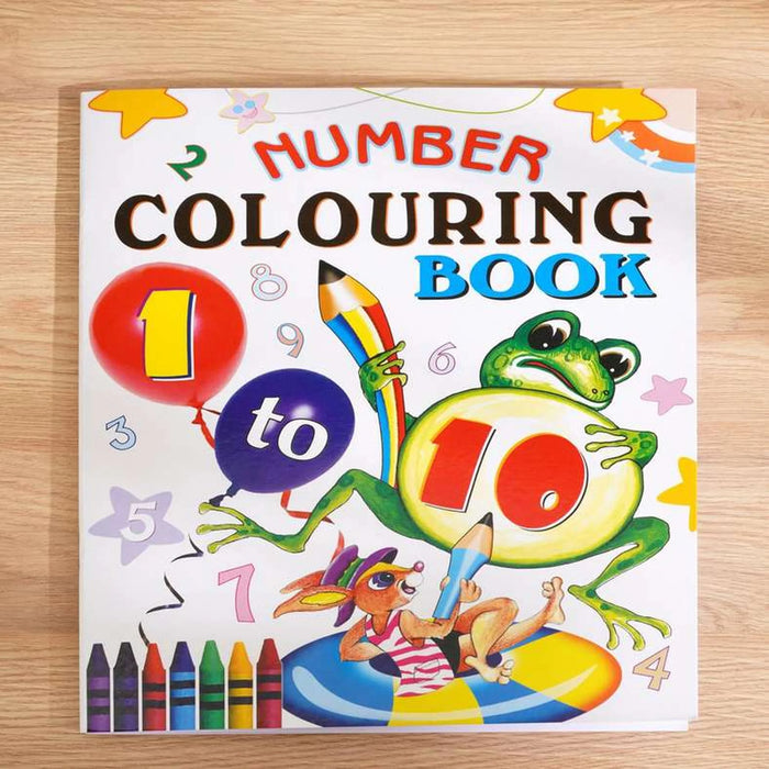 Numbers 16 Page Coloring Book -Multi