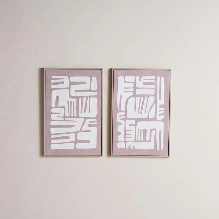 Nuvra 2-Piece Printed Canvas Wall Art 40X60Cm - Beige Pan Home
