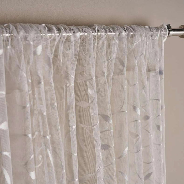 Nysha Lace 2 Piece Curtain Set 150X240Cm - Cream Pan Home