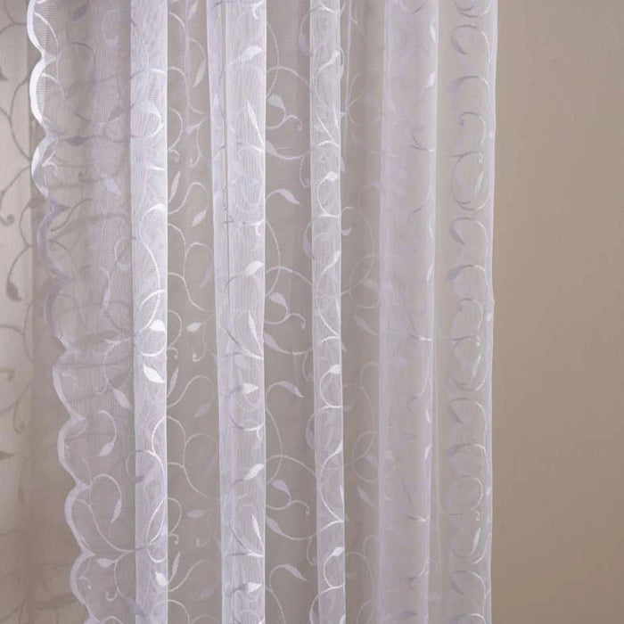 Nysha Lace 2 Piece Curtain Set 150X240Cm - White Pan Home