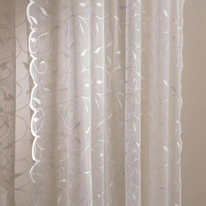 Nysha Lace 2 Piece Curtain Set 150X300Cm - Cream Pan Home