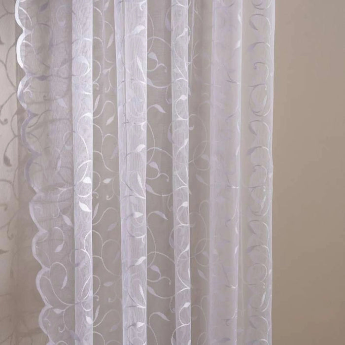 Nysha Lace 2 Piece Curtain Set 150X300Cm - White Pan Home