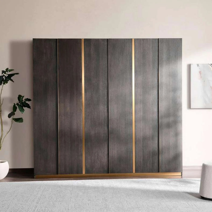 Oakland 6 Door Wardrobe - Brown
