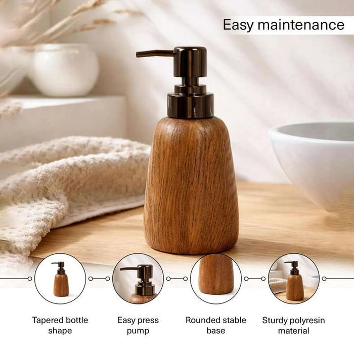 Oakroot Soap Dispenser 7.6X7.6X18.2Cm - Natural Pan Home