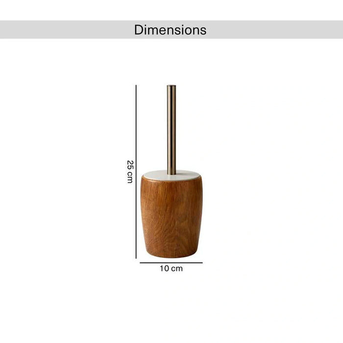 Oakroot Toilet Brush Holder 10X10X25Cm - Natural