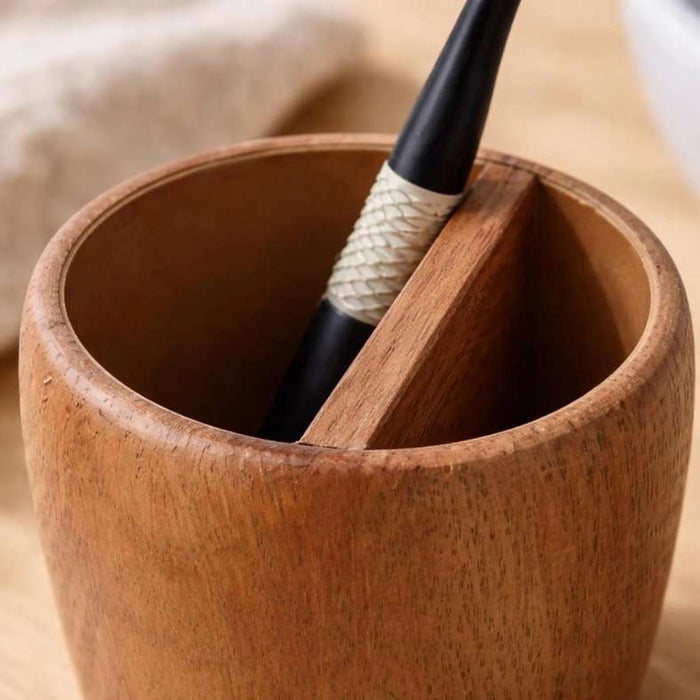 Oakroot Toothbrush Holder 11X6X11Cm - Natural
