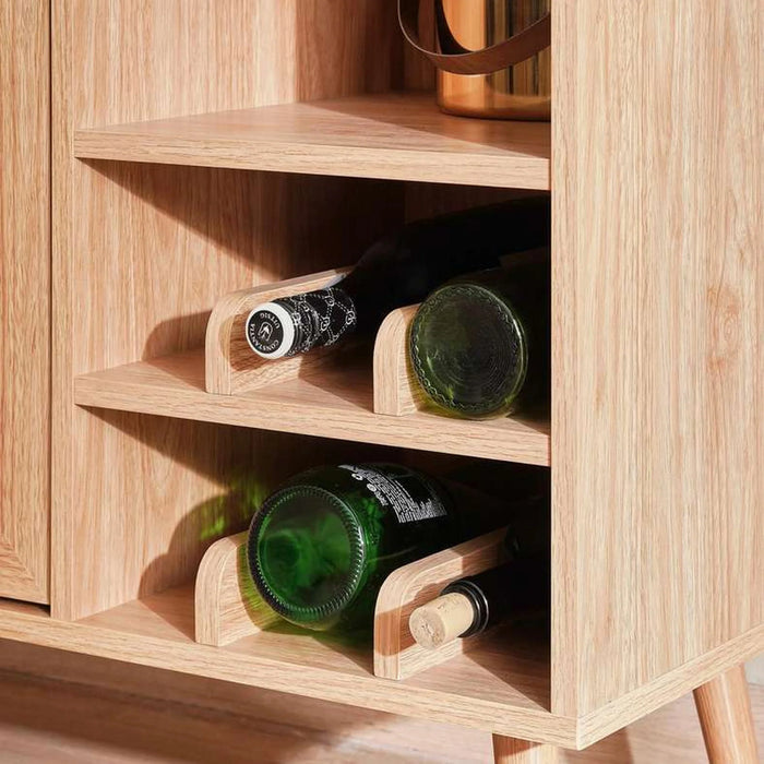 Oaktree Bar Cabinet With 2 Door 1 Drawer Rattan - Natural