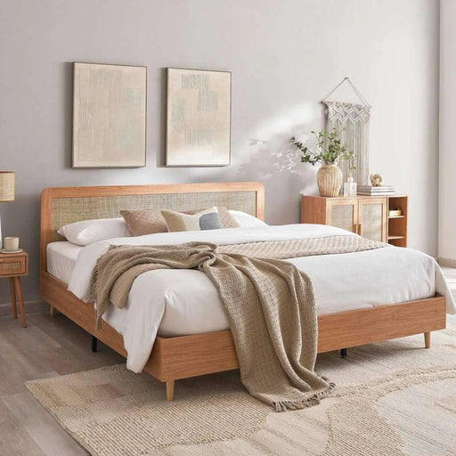 Oaktree King Bed 185X205 Cm Rattan - Natural Pan Home