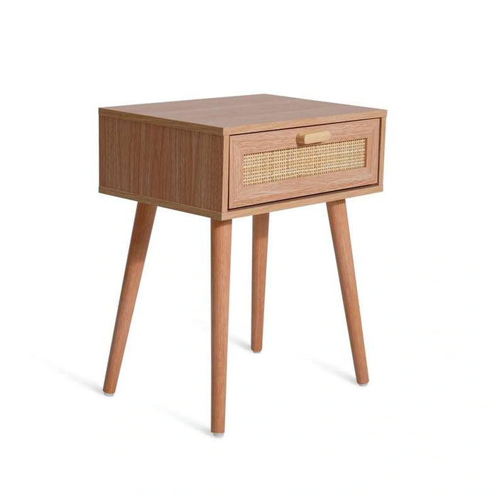 Oaktree Night Stand With 1 Drawer Rattan - Natural