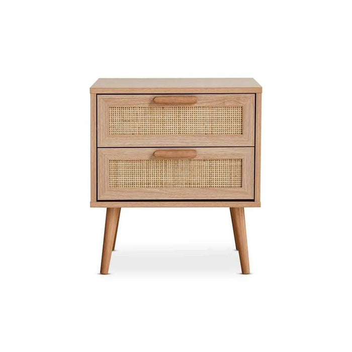 Oaktree Night Stand With 2 Drawer Rattan - Natural Pan Home