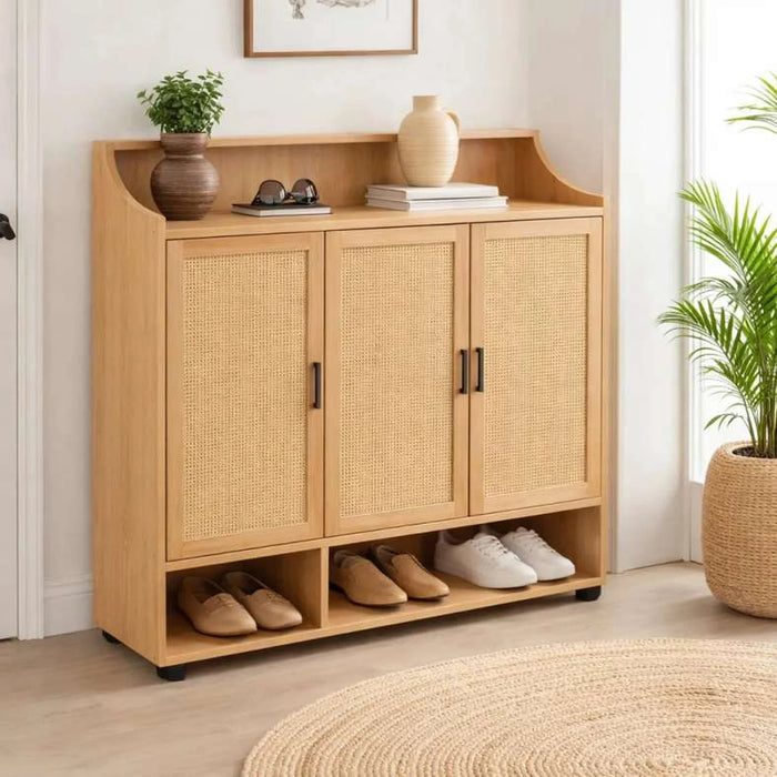 Oaktree Shoe Rack 21 Pairs Rattan - Natural