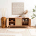 Oaktree Sideboard With 3 Door Rattan - Natural Pan Home