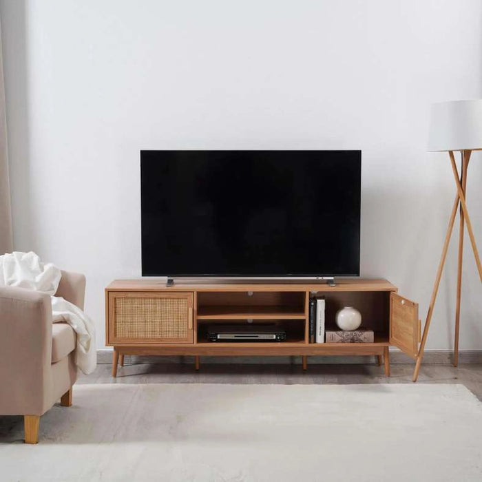 Oaktree Tv Unit Upto 60 Inches Rattan - Natural