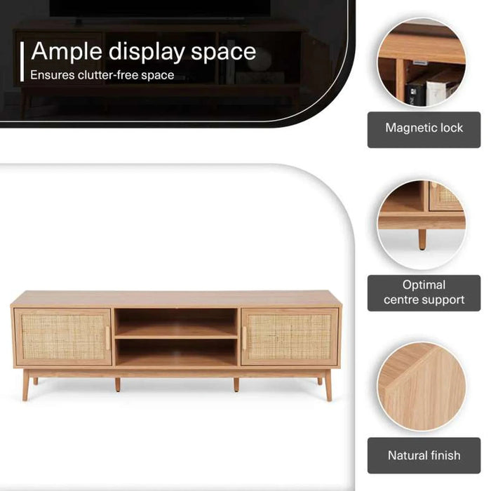 Oaktree Tv Unit Upto 60 Inches Rattan - Natural