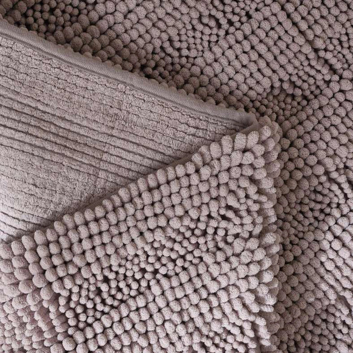 Oasis Soft Plush Chenille Bathmat- Beige - 50x80cm Pan Home
