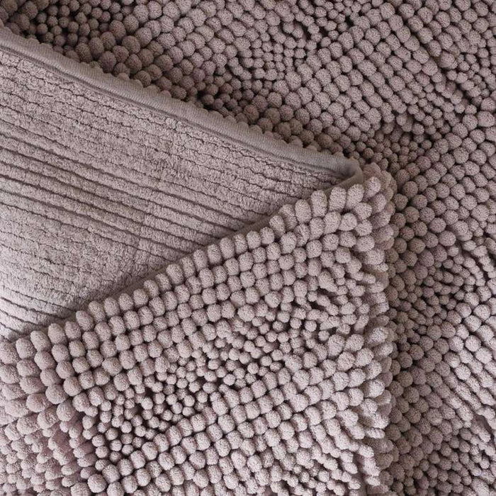 Oasis Soft Plush Chenille Bathmat- Beige - 60x120 cm Pan Home