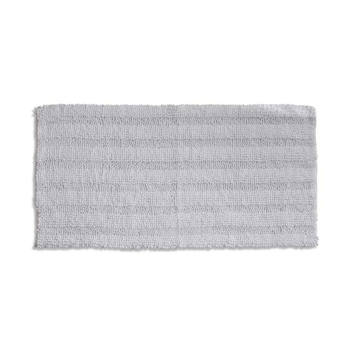 Oasis Soft Plush Chenille Bathmat- White - 60x120 cm Pan Home