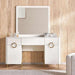 Ocrai Dresser With Mirror Marble - White & Gold Pan Home