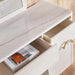 Ocrai Dresser With Mirror Marble - White & Gold Pan Home