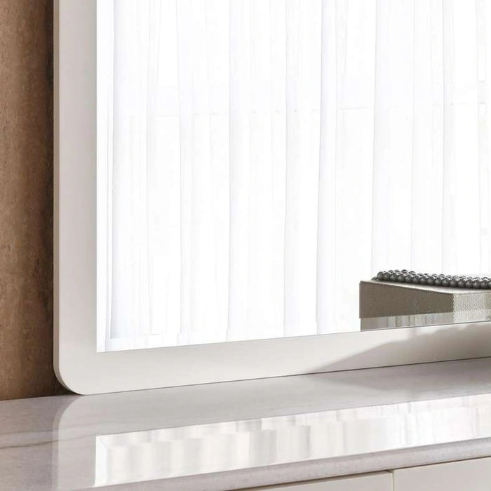 Ocrai Dresser With Mirror Marble - White & Gold Pan Home