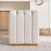 Ocrai Dressing Stool Upholstered- White Pan Home