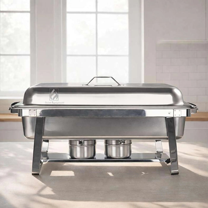 Odie Rectangular Chafing Dish 9L -Chrome Pan Home
