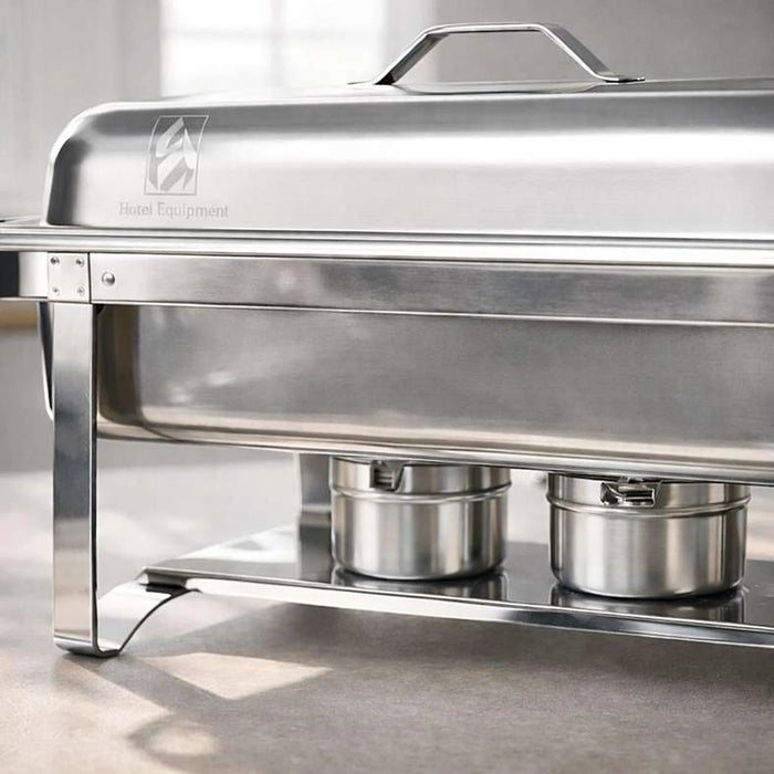 Odie Rectangular Chafing Dish 9L -Chrome Pan Home