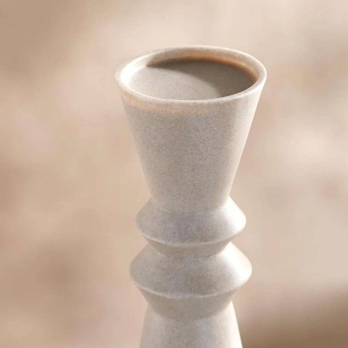 Odin Lena Polyresin Candle Holder 9.4X9.4X25.5Cm - Beige