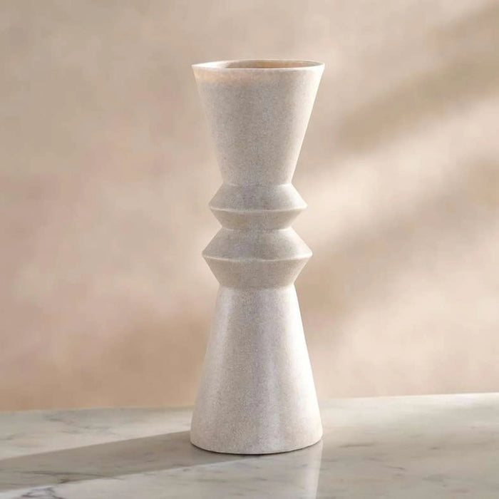 Odin Lena Polyresin Candle Holder 9.4X9.4X25.5Cm - Beige