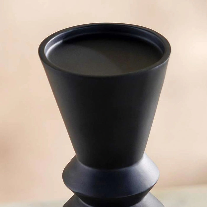 Odin Lena Polyresin Candle Holder 9.4X9.4X25.5Cm - Black