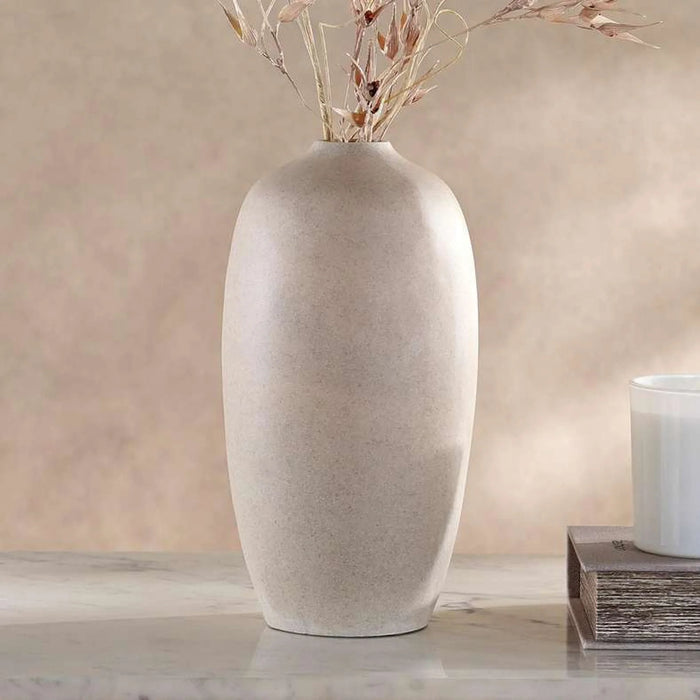 Odin Lesli Polyresin Decor Vase 16X16X30Cm - Beige
