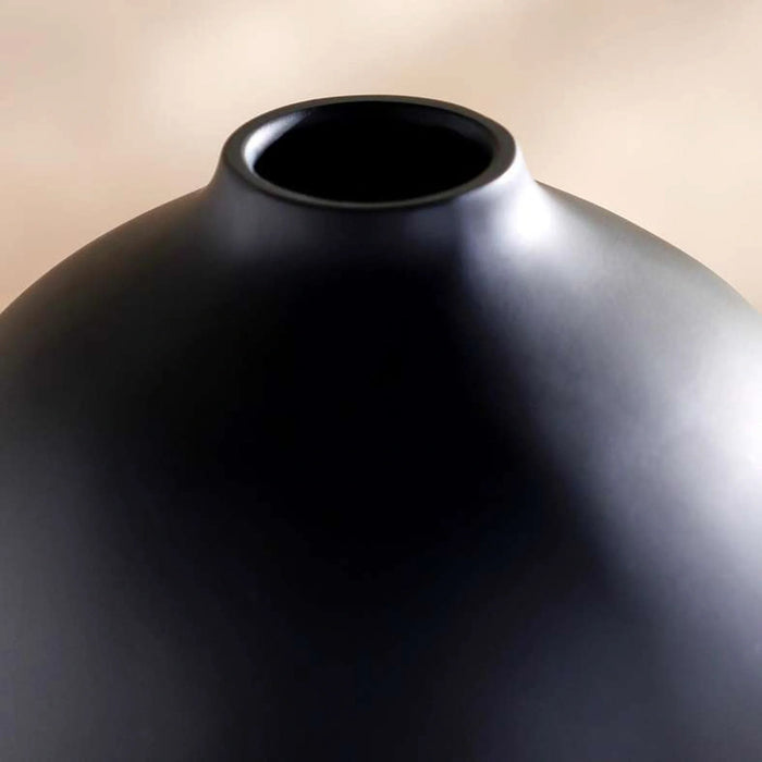 Odin Lesli Polyresin Decor Vase 26.8X26.8X50Cm - Black
