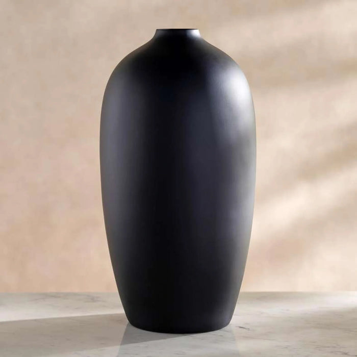 Odin Lesli Polyresin Decor Vase 26.8X26.8X50Cm - Black